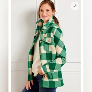 Talbots Green Belle Check Utility Jacket - Size L